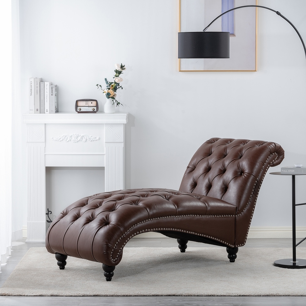 Brown chaise top lounge indoor
