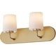 preview thumbnail 1 of 9, Maxim 12892WT Durham 2 Light 18" Wide Bath Vanity Light Natural Aged Brass