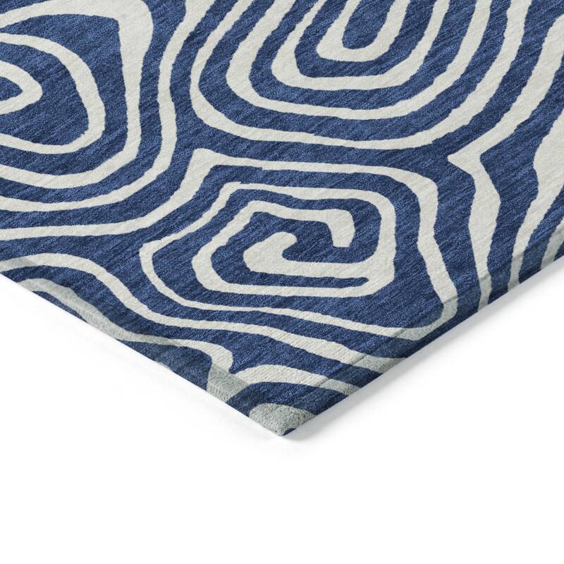 HomeRoots Abstract Transitional Rectangle Outdoor Rug