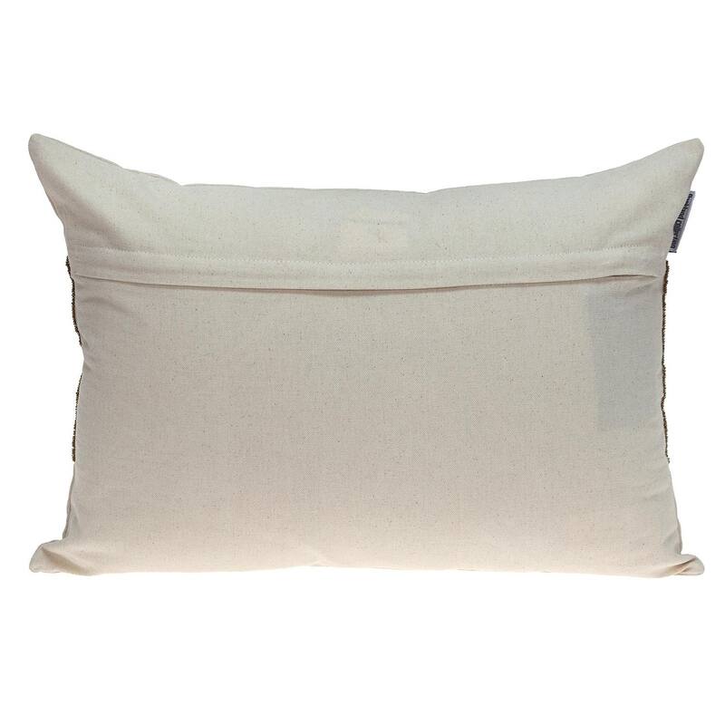 Glam Off White with Golden Sequins Lumbar Throw Pillow