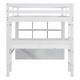 preview thumbnail 15 of 55, Full/Twin Loft Bed with Built-in Desk with Two Drawers, and Storage Shelves and Drawers, White/Gray