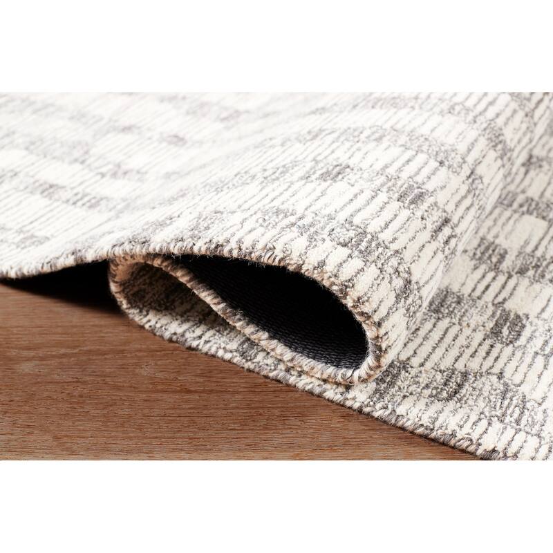 Terra by Obeetee Shadows Stripe Charcoal Rug