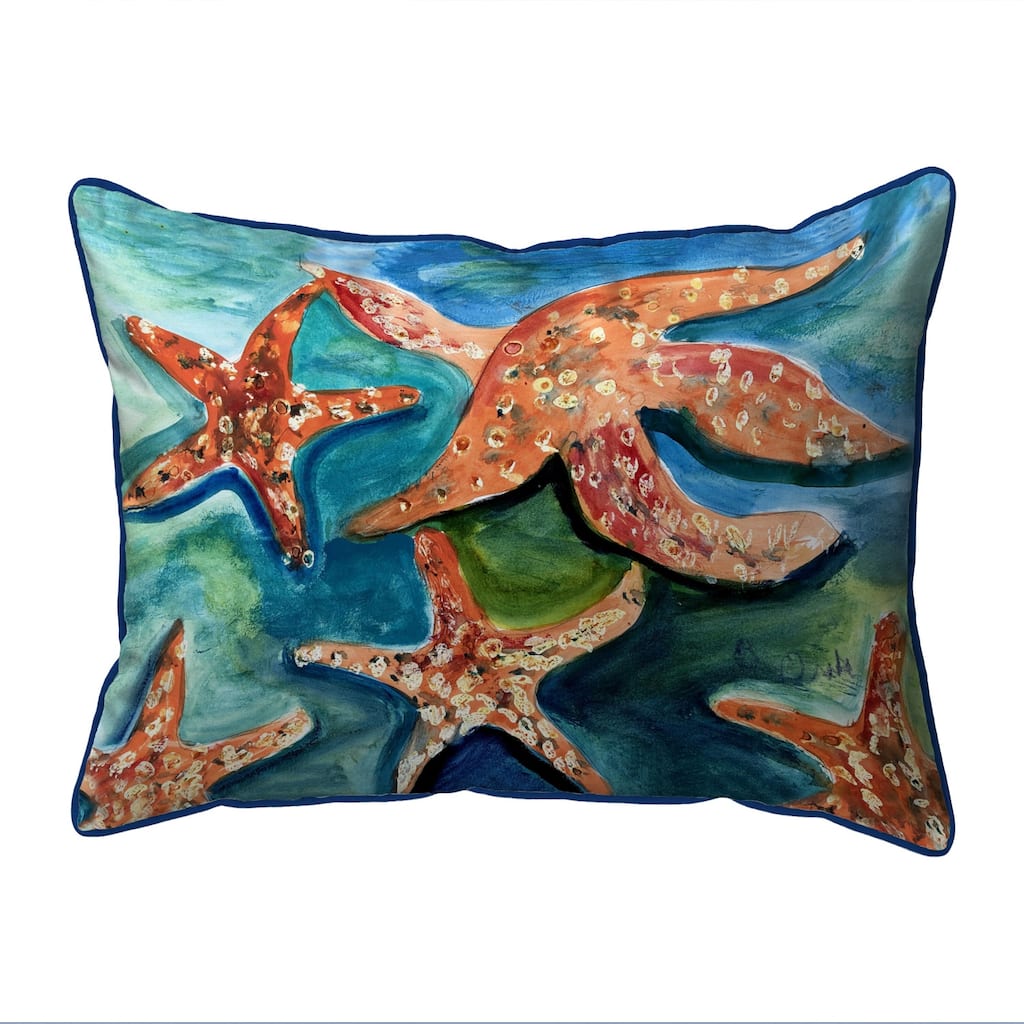 Swimimng Starfish Indoor/Outdoor Pillow