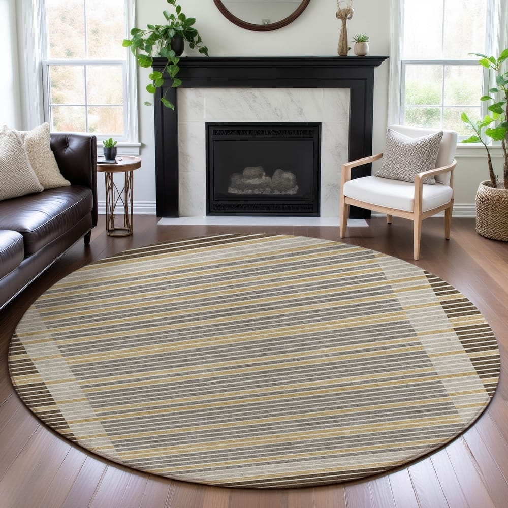 Premium Washable Super Soft Border Geo Mayfield Rug