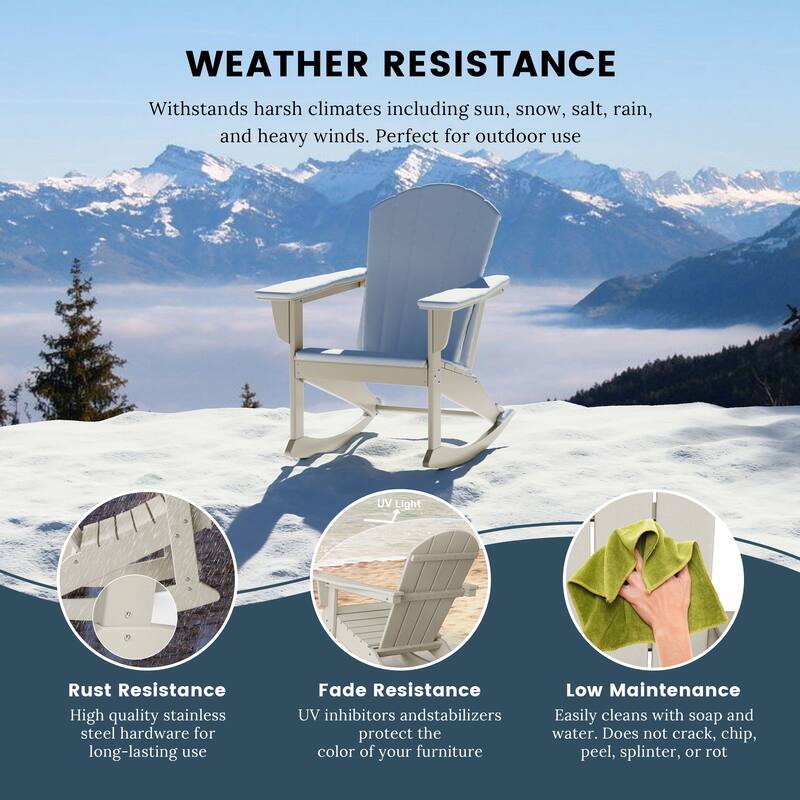Laguna Hdpe All Weather Outdoor Patio Rocking Chair (Set of 2)