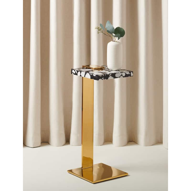 SAFAVIEH Couture Shiloh Acrylic Drink Table - 9.8" W x 9.8" L x 24" H - 10Wx10Dx24H