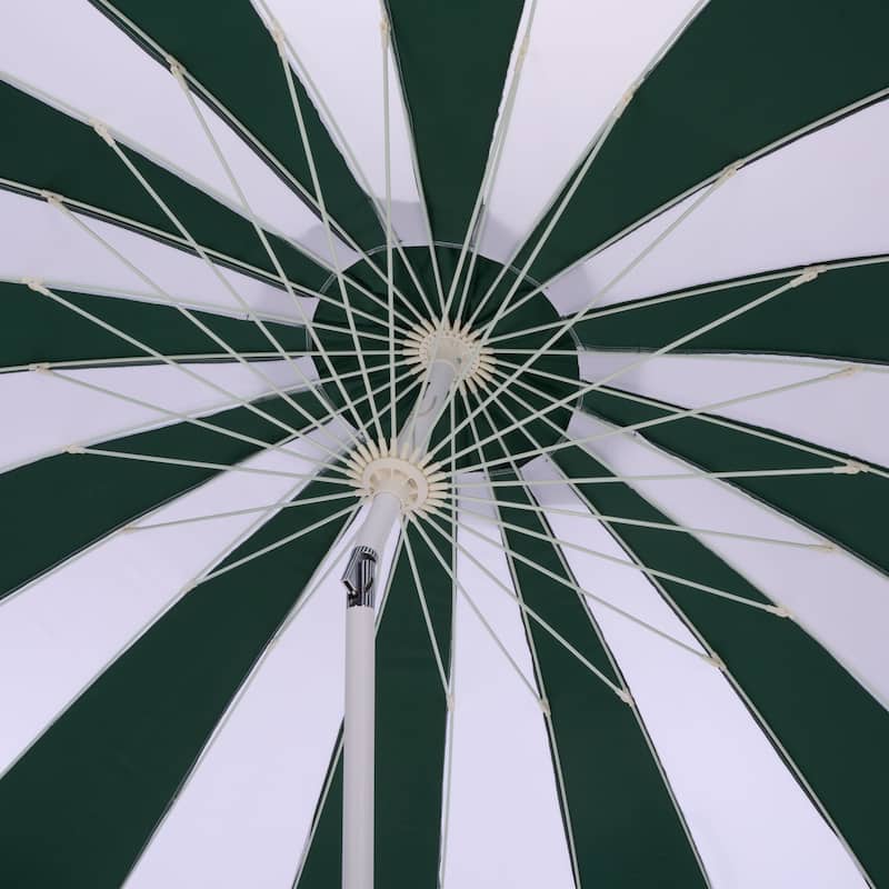 SAFAVIEH Outdoor Patio Furniture Buti 9 Ft Umbrella, Crank Lift Shade with Aluminum Frame