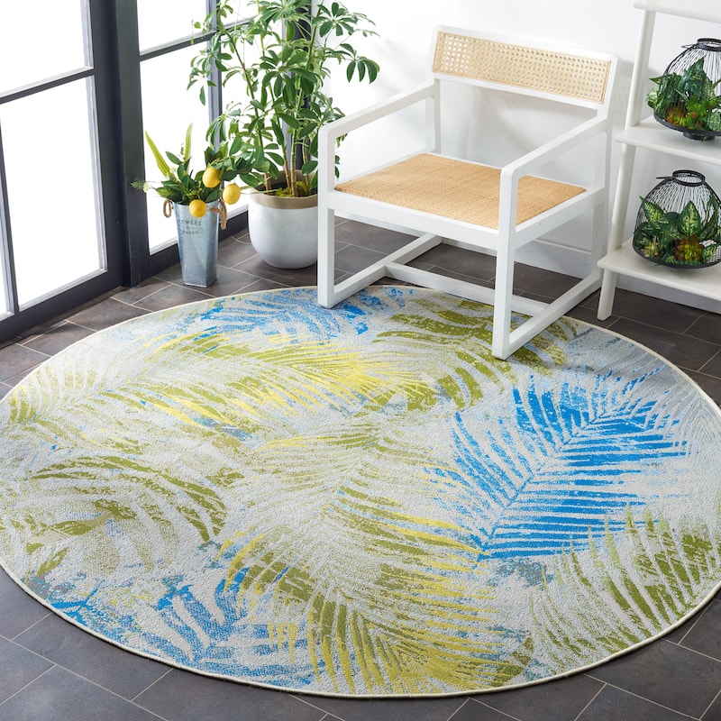 SAFAVIEH Summer Palmey Tropical Indoor/ Outdoor Waterproof Patio Backyard Rug