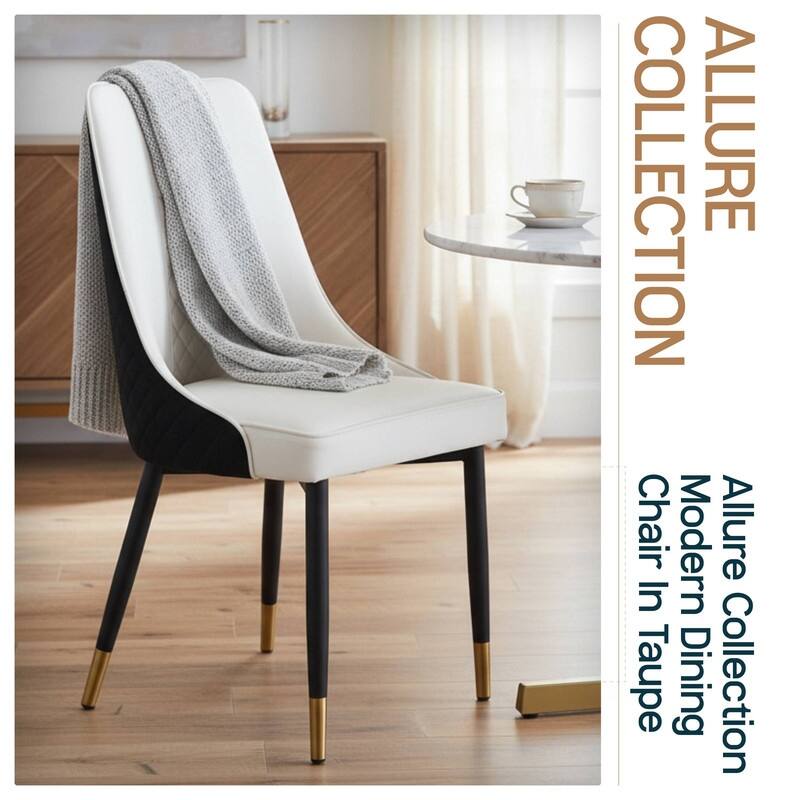 Allure Dining Chairs with Fabric/Leather Seat and Black Oak Wood Legs