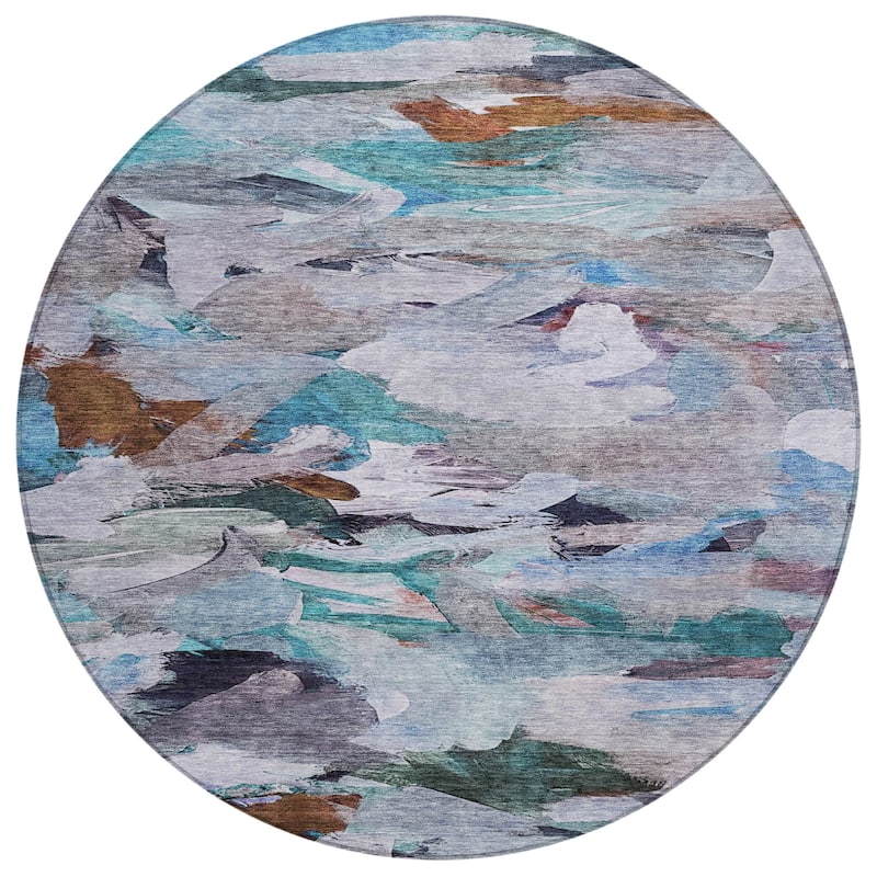 Machine Washable Indoor/ Outdoor Modern Chantille Rug