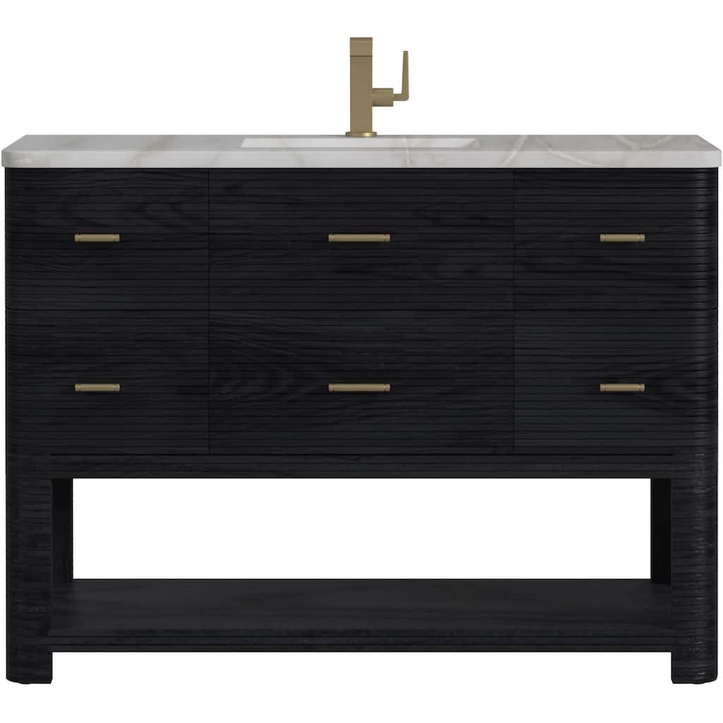 James Martin Vanities D704-V48-3VSL Lucian 48" Free Standing Single