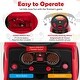 preview thumbnail 9 of 7, Kids Push Ride On Fire Truck with Ladder Bubble Maker and Headlights-Red - 34" x 11" x 19" (L x W x H)