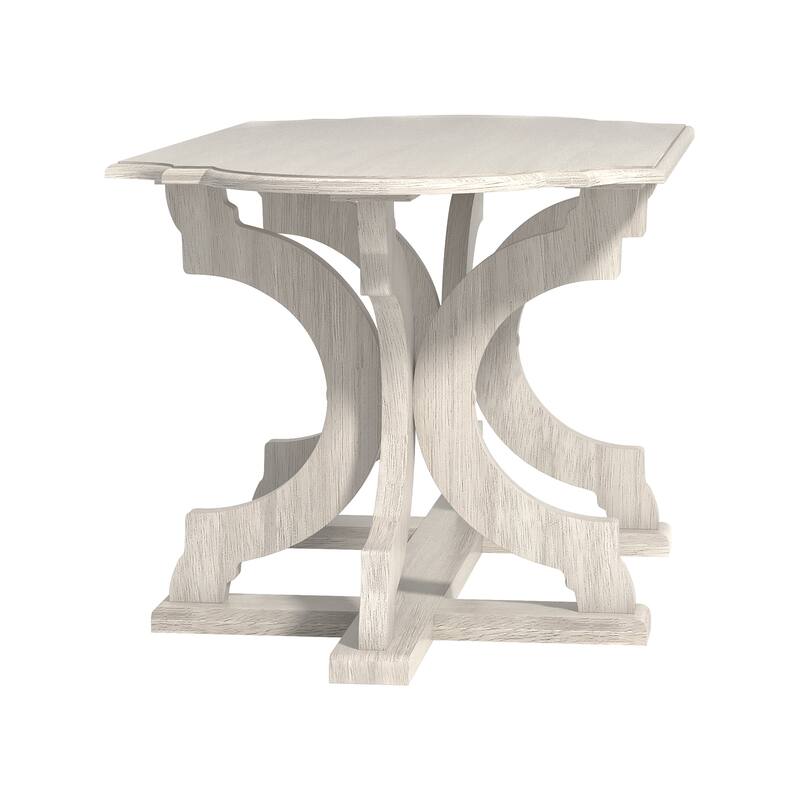 GALANO Doynton 39.4 in. Oval Solid Wood Top Coffee Table