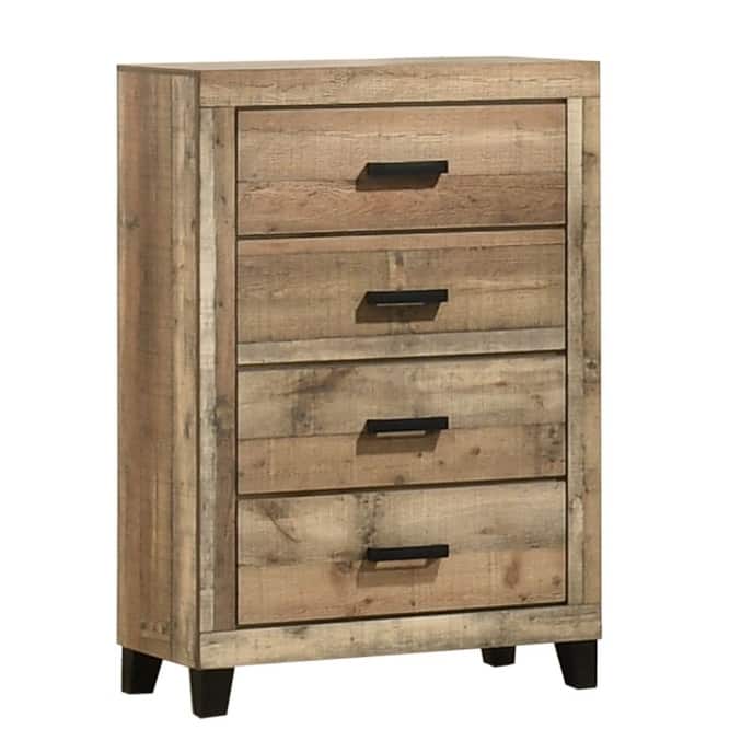 Best Quality Weathered Brown Dresser, Dresser w/Mirror and Chest.