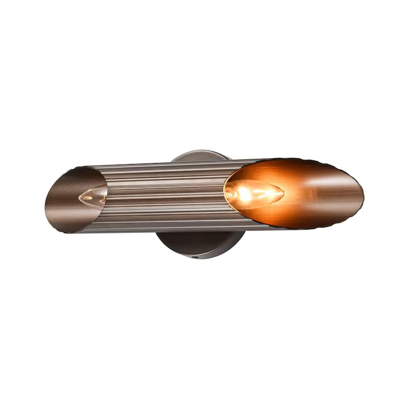 Rennnsan 15.5 in. 2-Light Farmhouse Vintage Cylinder Linear Bathroom Vanity Light