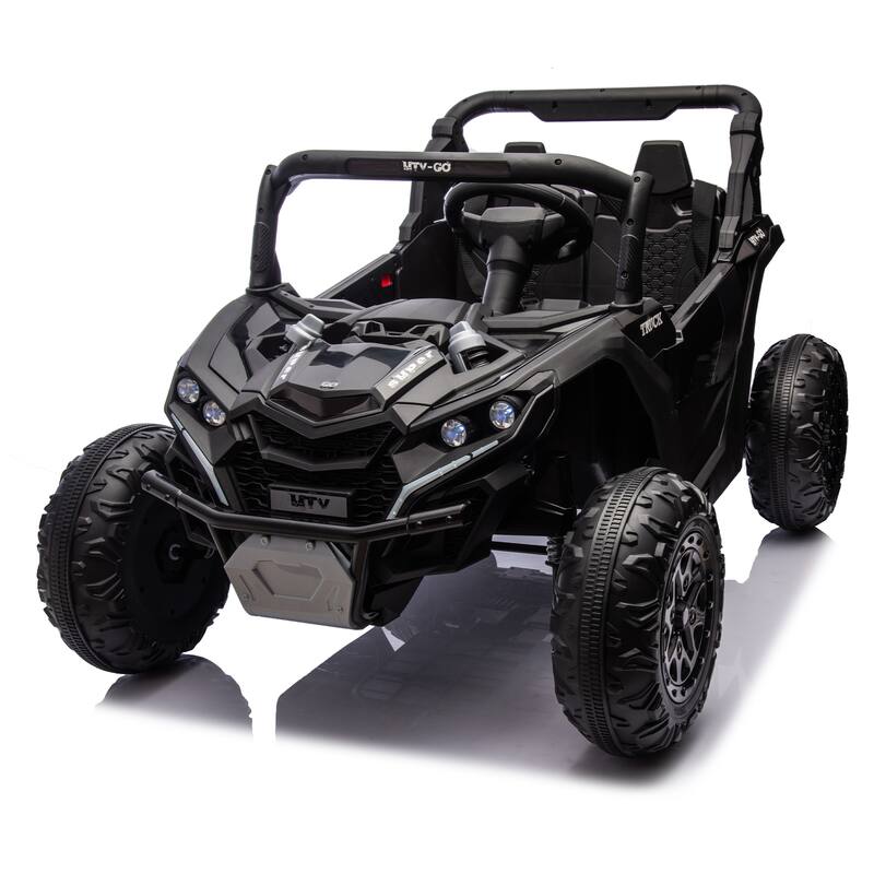 24V 2-Seater Kids Ride On UTV W/Parents Remote Control,4-Wheel Suspension,Slow Start,Large wheel,Anti-collision bar,LED