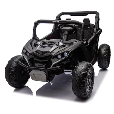24V 2-Seater Kids Ride On UTV W/Parents Remote Control,4-Wheel Suspension,Slow Start,Large wheel,Anti-collision bar,LED