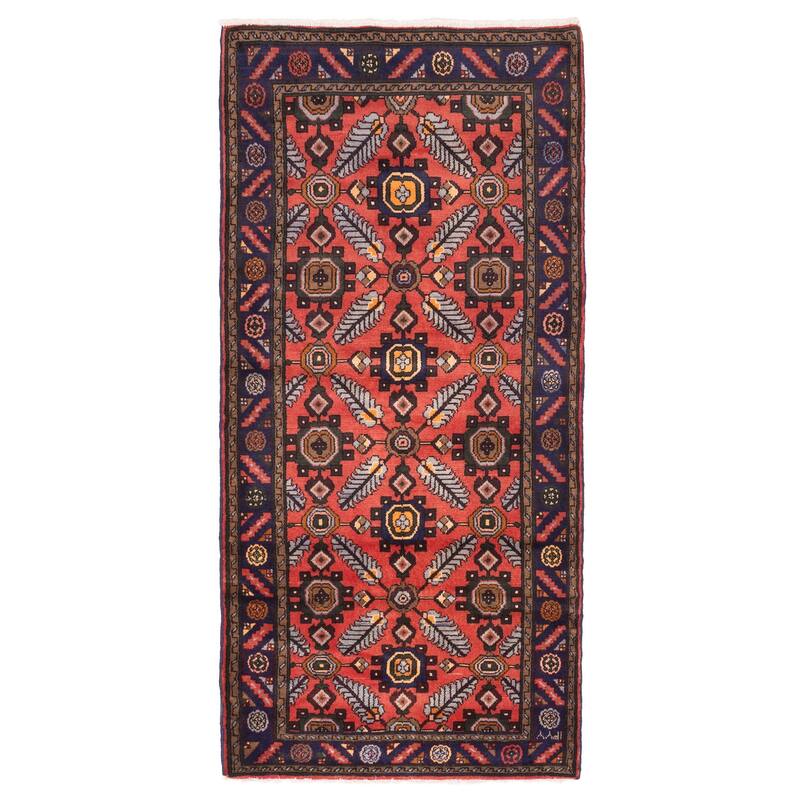 ECARPETGALLERY Hand-knotted Andelz Light Red Wool Rug - 3'1 x 6'9