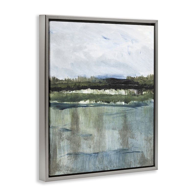 Stupell Northwest Lakeside View Framed Floater Canvas Wall Art Design By Lanie Loreth