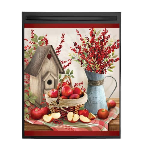 Country Apple Kitchen Dishwasher Magnet Cover - 24.880 x 4.500 x 4.500