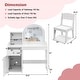 preview thumbnail 15 of 20, Costway Kid Vanity Table Chair Set 2-Color LED Lights Large Drawer - See Details