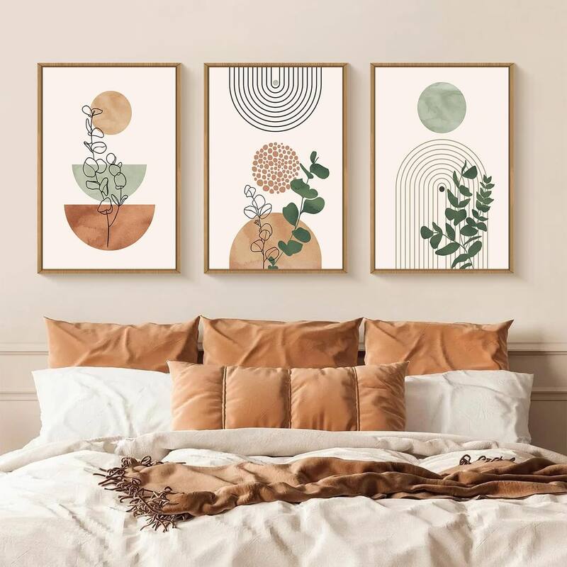 Abstract Bohemian Wall Decor, Mid Century Modern Geometric