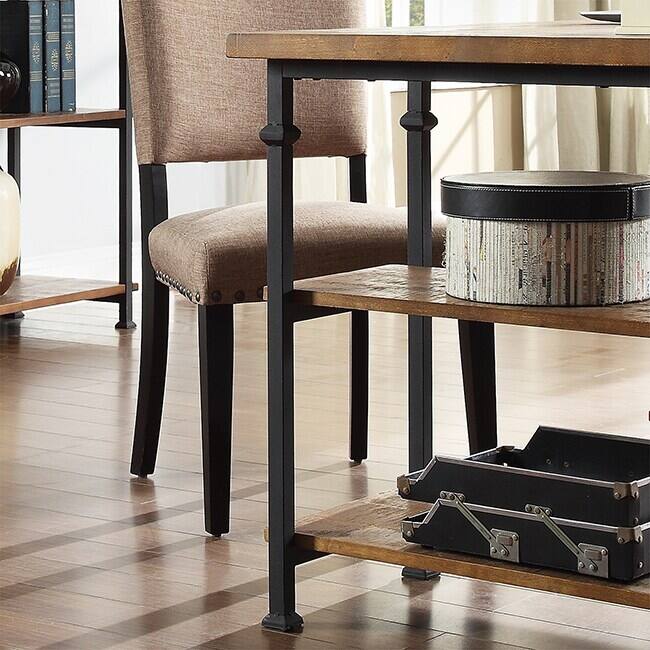 Myra Vintage Industrial Modern 3-piece Desk and 40-inch Bookcase Set by iNSPIRE Q Classic