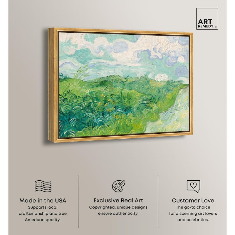 Green Wheat Fields Canvas by Art Remedy