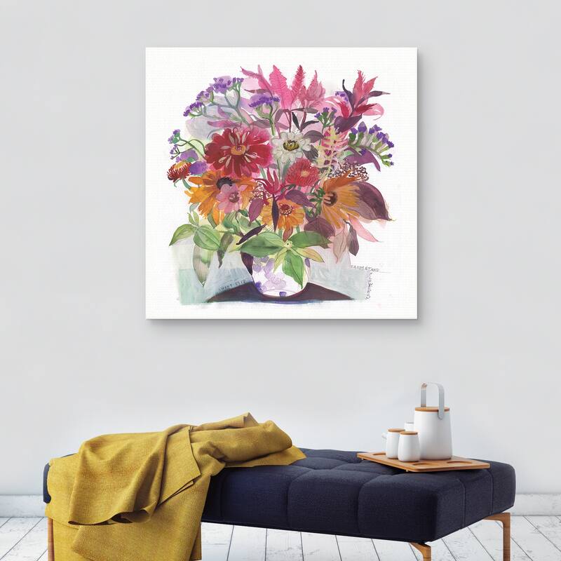 Farm Flowers 1 by Maret Hensick Canvas Art Print