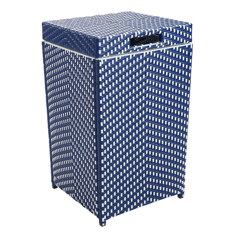 Courtnie Contemporary Wicker Outdoor Poolside Towel Hamper by Furniture of America