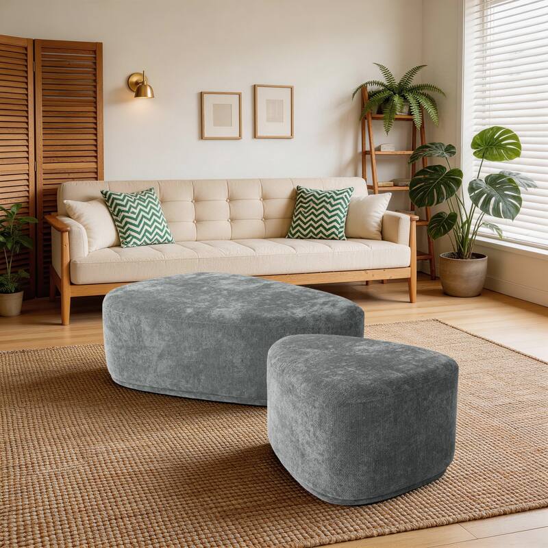 Oversized Triangle Cocktail Ottoman (Set of 2)