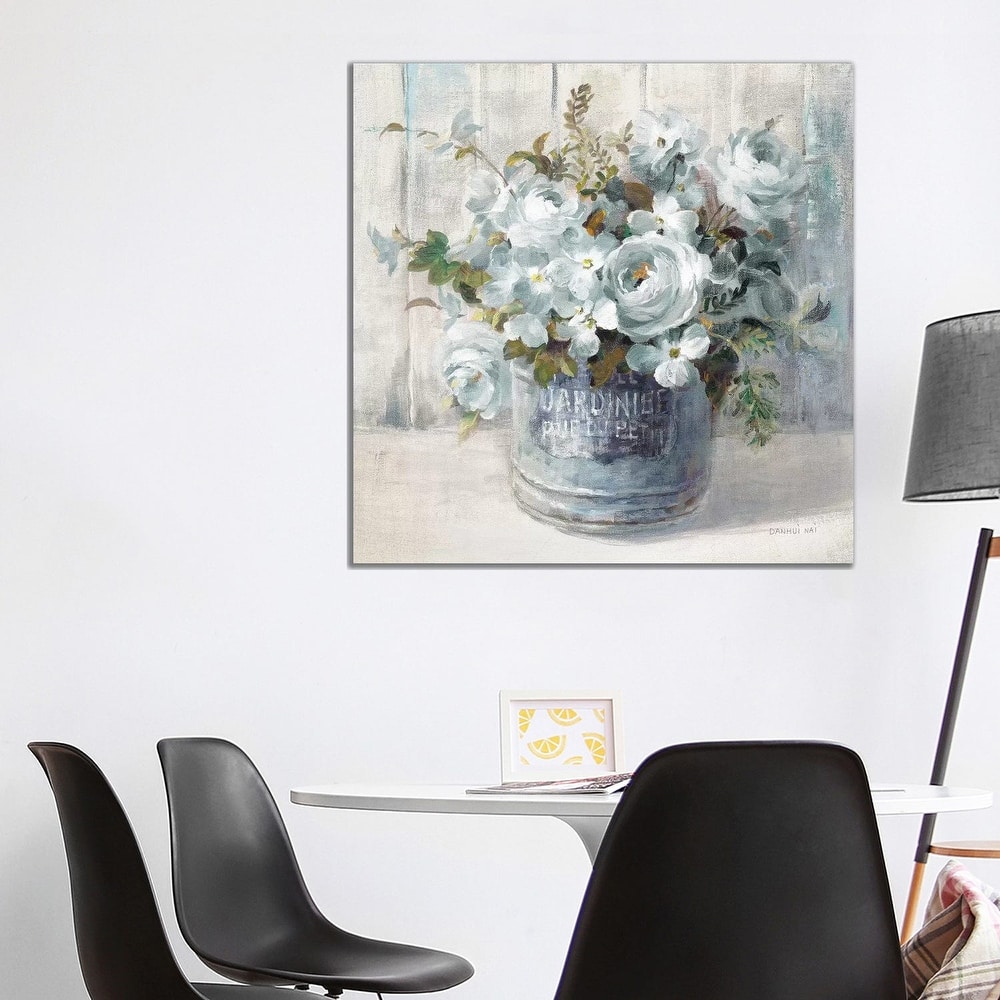 iCanvas "Garden Blooms I Blue Crop" by Danhui Nai Canvas Print