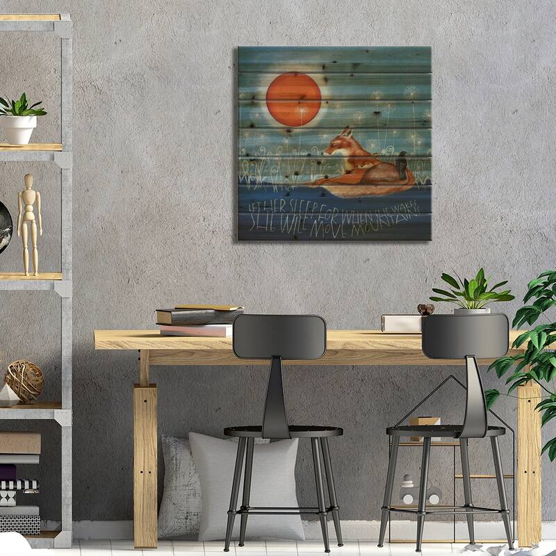 Let Her Sleep Print On Wood by Sam Cannon Art - Multi-Color