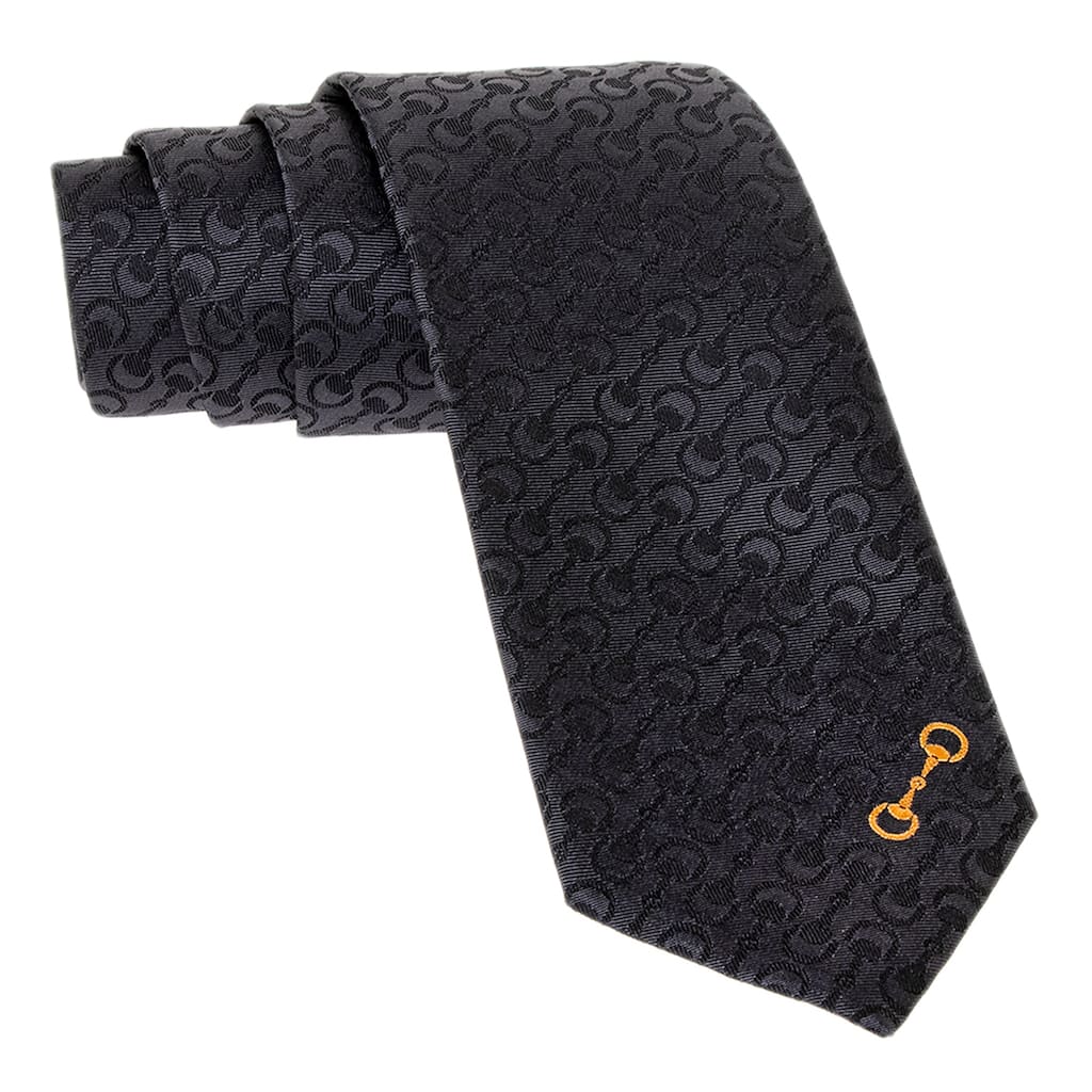 Gucci Horsebit Silk Jacquard Tie