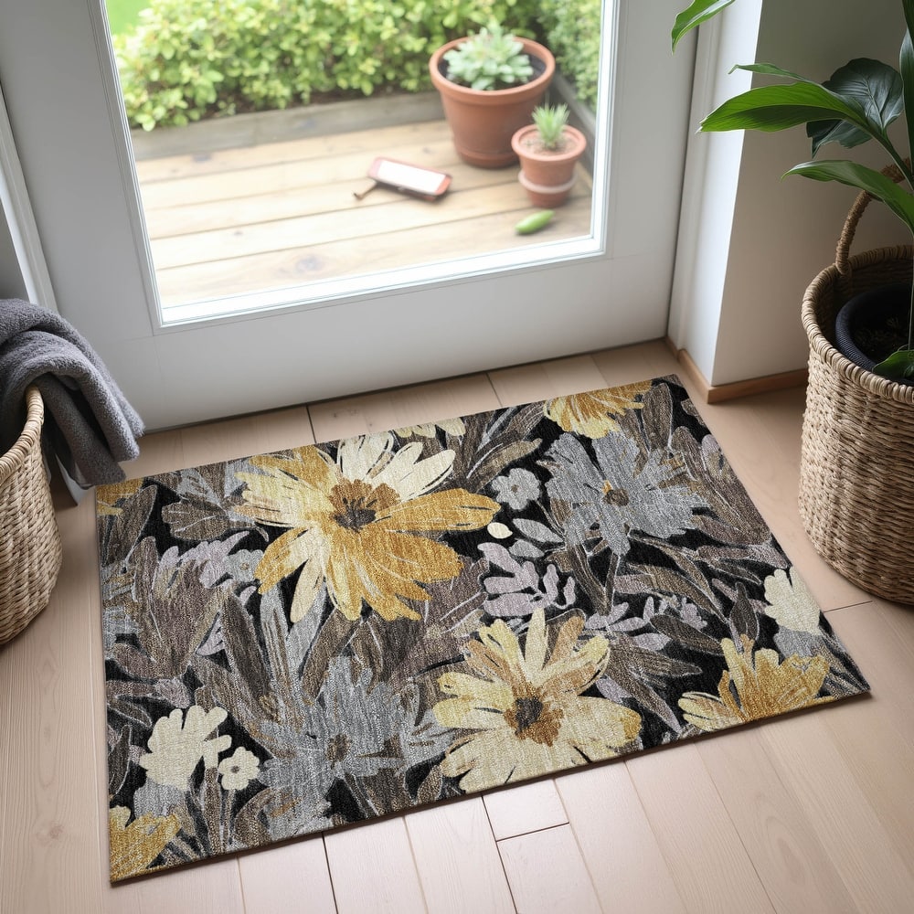 Premium Washable Super Soft Casual Floral Mayfield Rug