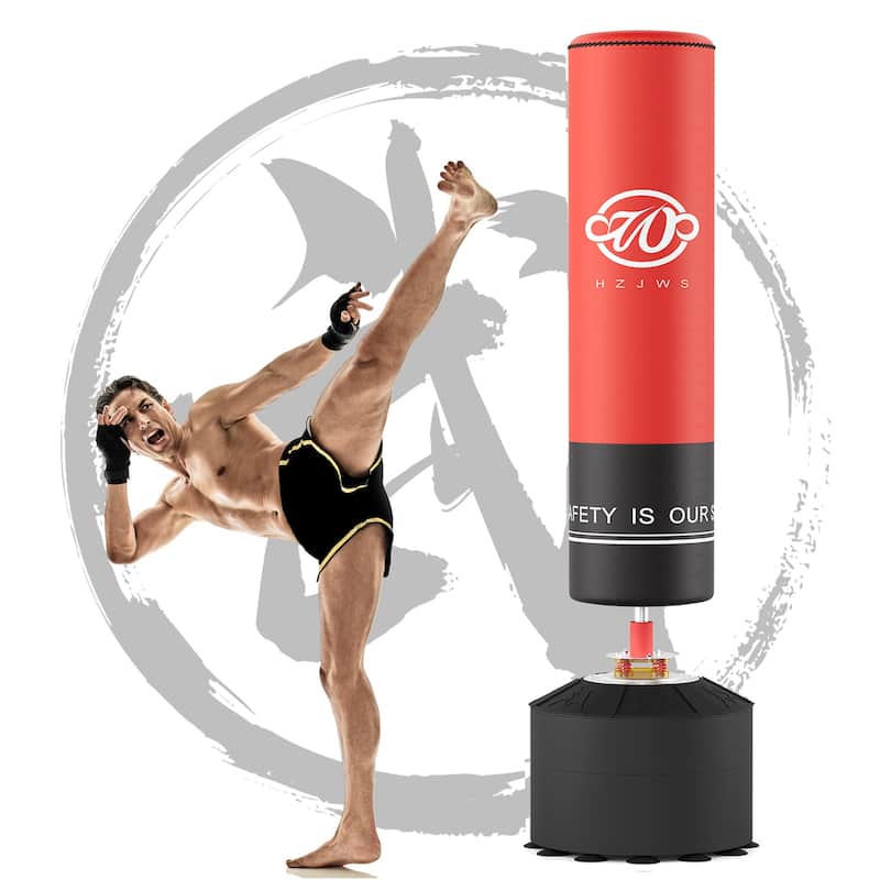 Punching Bag with Stand Heavy Boxing Bag Freestanding with Suction Cup for Adult Kids