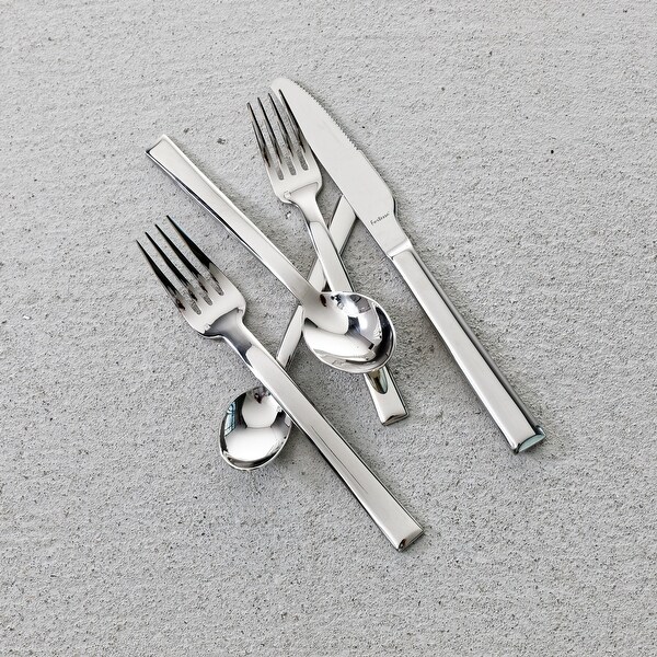 Ginkgo Lafayette 42Piece Stainless Steel Flatware Set Bed Bath