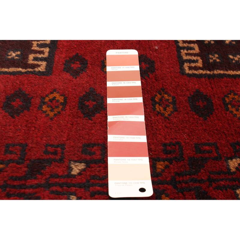 ECARPETGALLERY Hand-knotted Baluch Red Wool Rug - 3'9 x 6'1
