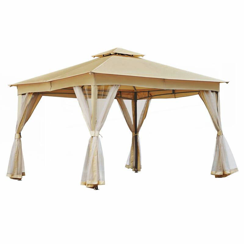 10x12 Outdoor Gazebo Tent with Double Roofs