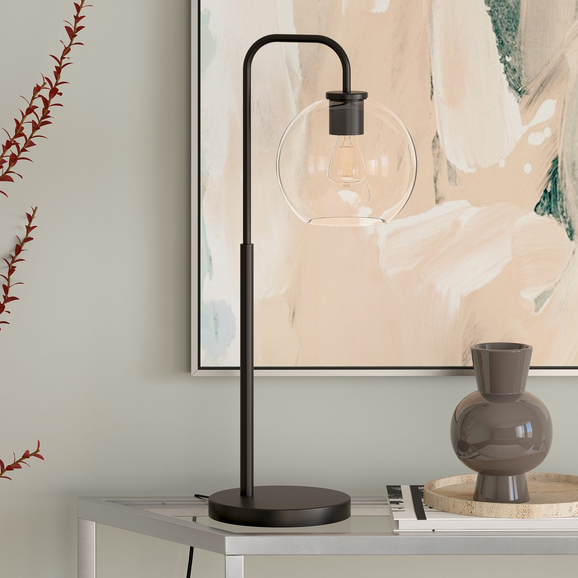 West elm store lens table lamp