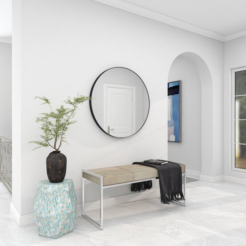 Mother of Pearl Shell Handmade Accent Table - Cream or Multi Colored