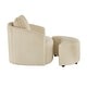 preview thumbnail 36 of 46, Sligo Oversized Wale Corduroy Swivel Accent Chair with Furry Channel Pillow and Ottoman by iNSPIRE Q Bold