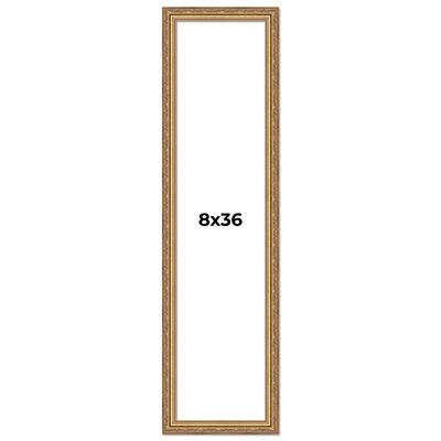 8x36 Frame Red Solid Wood Picture Frame Width 1.75 Inches | Interior Frame Depth 1 13/16 Inches