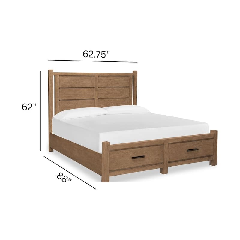 Magnussen Home Plum Creek Sierra Brown Panel Storage Bed