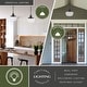 preview thumbnail 3 of 8, Collins 1 Light Black Farmhouse Outdoor Pendant Clear Schoolhouse Glass - 10-in. W x 11.5-in. H x 10-in. D