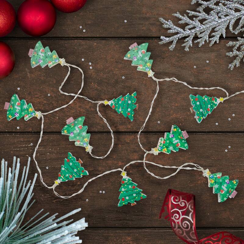 LED Christmas Tree Fairy Lights - 5.5' Copper Wire - 10ct