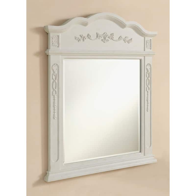 Elegant Lighting Lenora 38" x 32" Arched Beveled Wood Framed Accent
