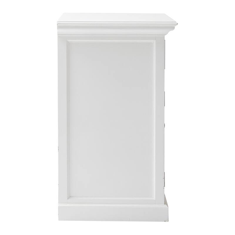 Modern Farmhouse White Accent Cabinet - 33.5" x 35. 4" x 19.7"