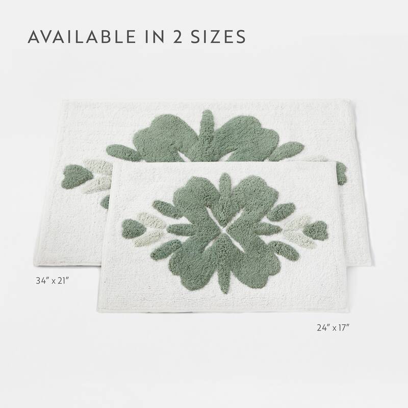 Becky Cameron 100% Cotton Floral Patterned Bath Mat