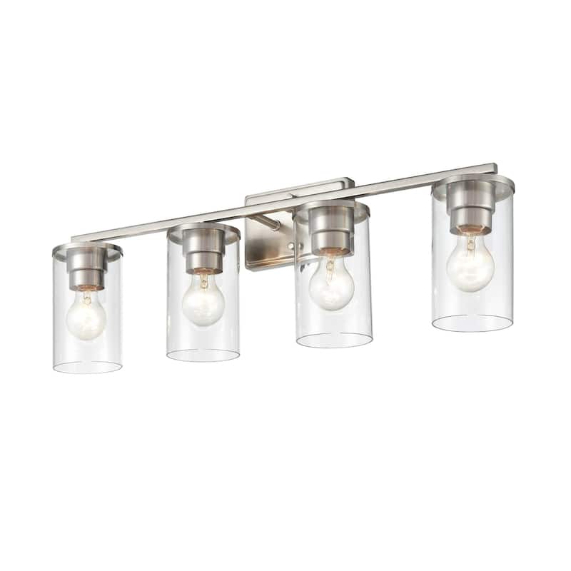 Millennium Lighting Verlana 4-Light Bathroom Vanity Fixture in Multiple Finishes with Clear Glass Shades